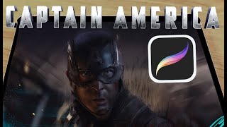 Captain America Digital Painting (Procreate) screenshot 1