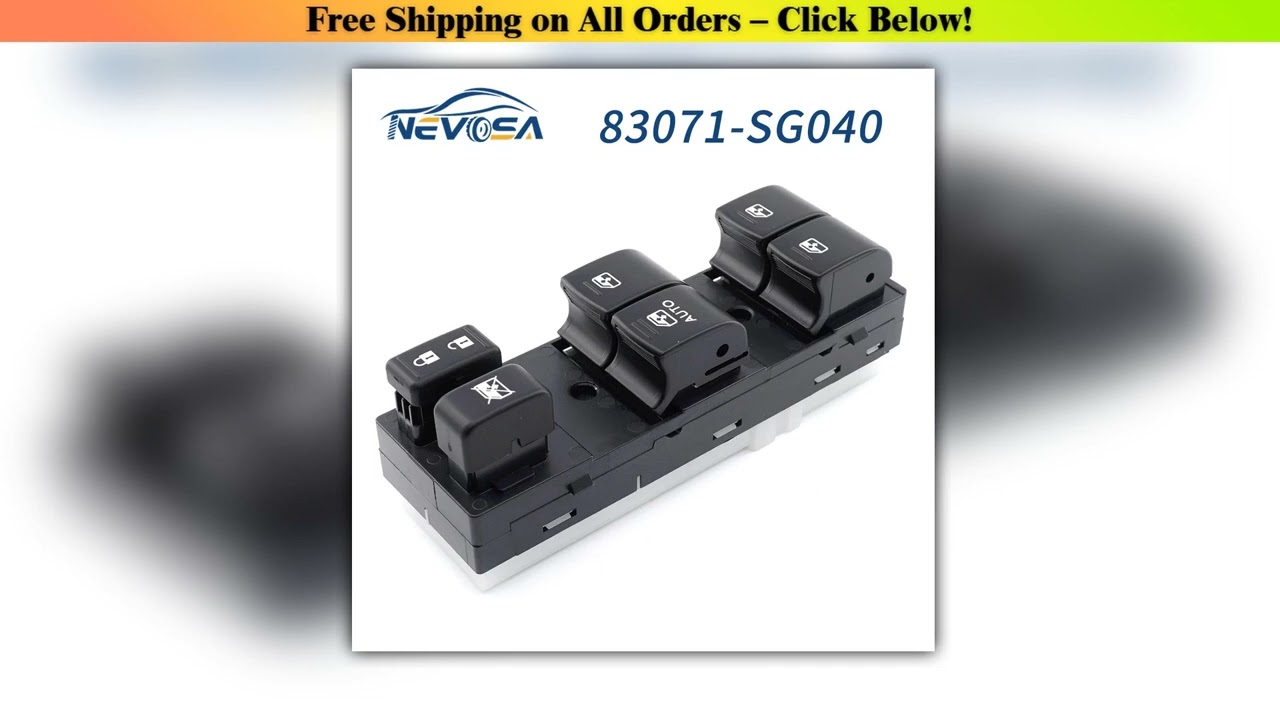 NEVOSA 83071-SG040 Front Left Power Window Master Switch For Subaru Forester 2014-2016 83071SG040