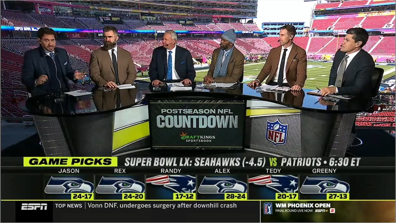 ESPN make final predict for Super Bowl LX: Seahawks or Patriots? - Sam Darnold or Drake Maye?