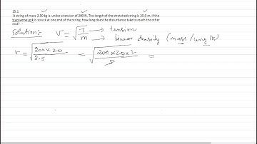 Class 11 Physics l NCERT solutions l Waves l Ex 15 1