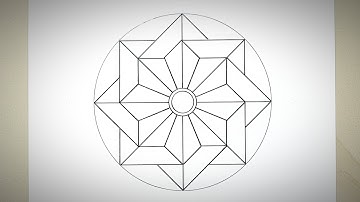 Geometric Circle Design Step by Step | Simple Geometric Design For Kids | Easy Circular Drawing