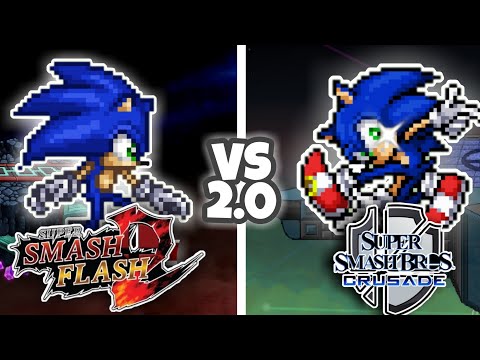 Moveset Comparación- Sonic (SSF2 vs SSBC, 2.0)