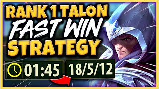 #1 TALON WORLD EASY CHALLENGER CARRY GUIDE (WIN EVERY GAME) - League of Legends
