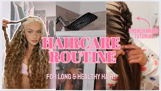 My Haircare Routine For Long & Healthy Hair, Tips For Hairgrowth French Braid Tutorial Wavycurly