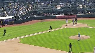 Fan runs on field, Umpire tackles him - Blue Jay's vs. A's - 4/20/19 Wealth