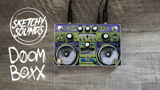 Sketchy Sounds Doom Boxx Octave Distortion Boost Guitar Pedal Video Demo