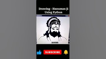 Drawing Hanuman ji Using Python #shorts #pythonprogramming #viral #coding #python