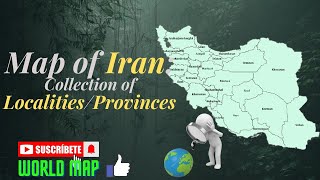 Map of Iran: Collection of Localities/Provinces / All-31-Provinces of Iran / Persian Political Map