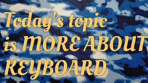 MORE ABOUT KEYBOARD | CLASS 1 | COMPUTER | FRIDAY | 31/07/2020 | BY SINDHUJA | EDUCATIONAL WORLD