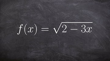 Determining the domain of a radical function
