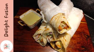 Chicken chatney paratha roll recipe by delight fusion 😍 | best for lunchbox 😍