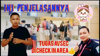Tugas Avsec maskapai di area check in counter