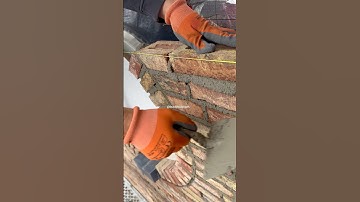 Bricklaying round work #asmr #construction #brickwork #masonry
