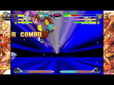 MvC2 Dhalsim 100% 3 second KO round start 1 reset Yoga Strike sequence(with Sentinel-A assist)021125