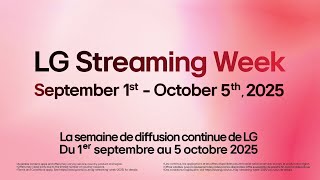 Lg Streaming Week 2025