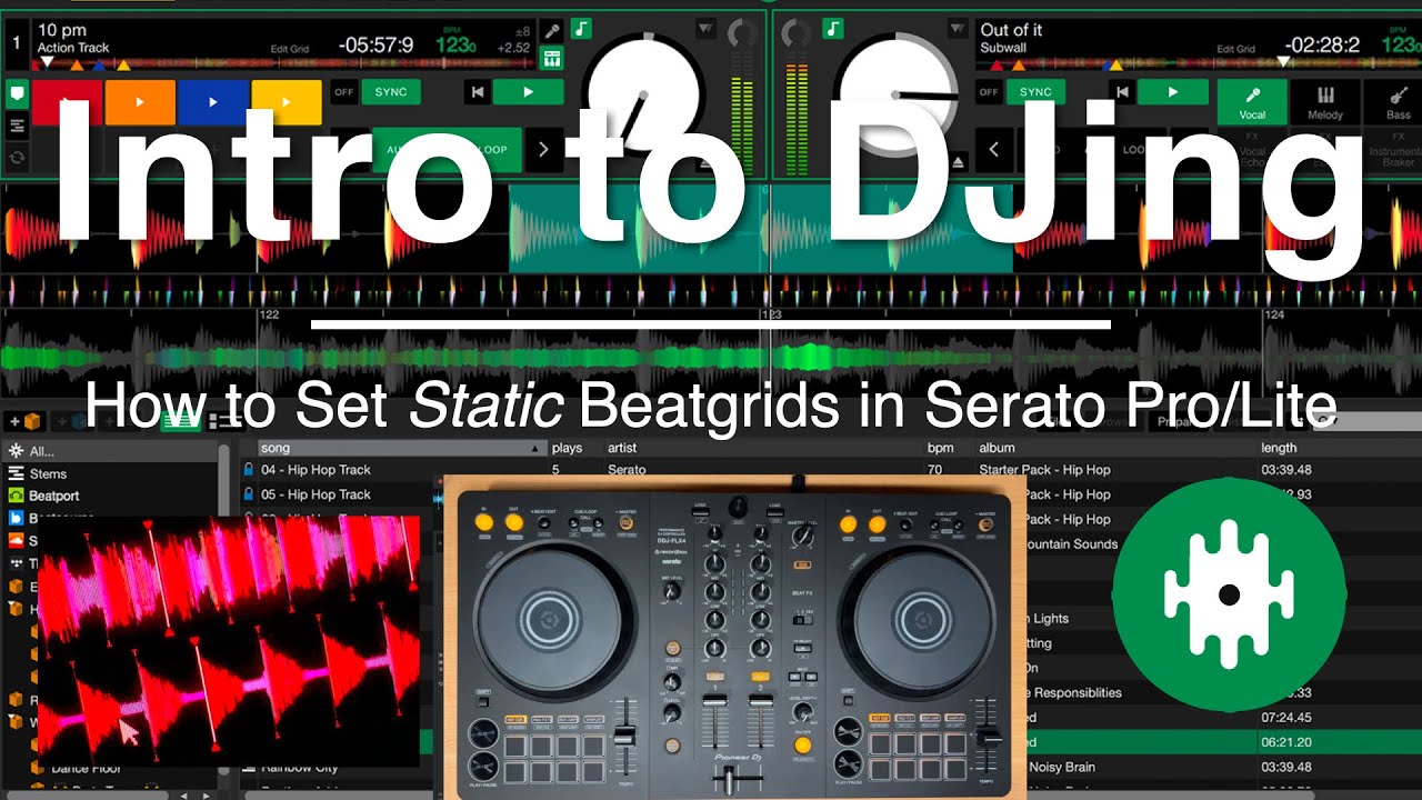 How to set Static Beatgrids in Serato (Serato Pro or Serato Lite) YouTube