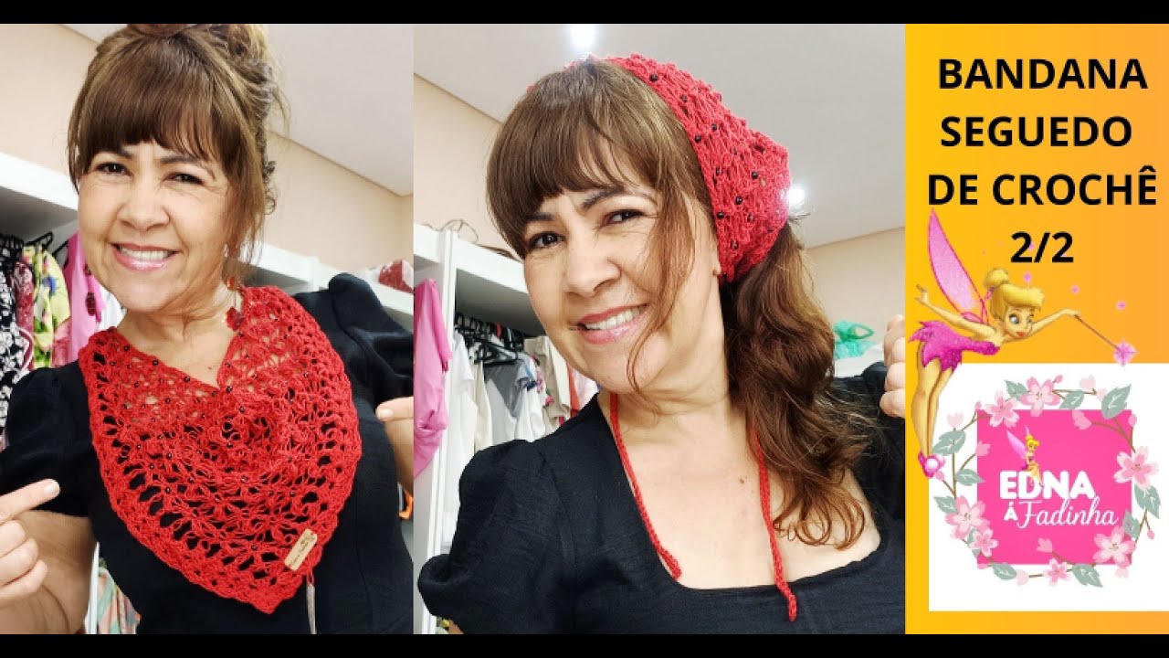 BANDANA SEGREDO DE CROCHÊ PARTE 2/2