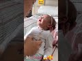 Cutest Baby Action Ever | Mom’s Reaction Says It All#babyreaction #shorts #💘🤯