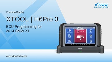 How to do 2014 BMW X1 ECU Programming With XTOOL H6Pro3