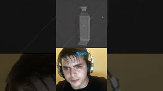 Blender Noob vs Pro Modeling a Bottle  #blender #tutorial