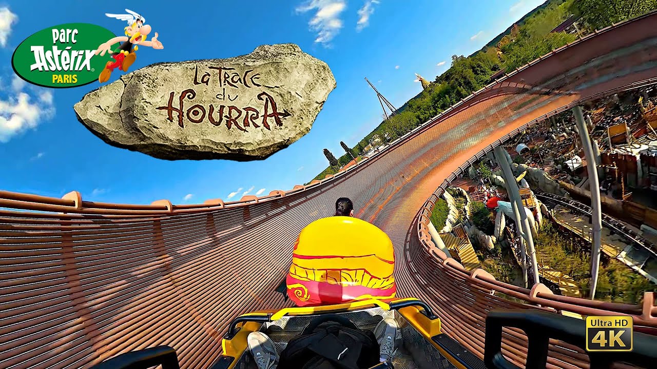 Trace Du Hourra Bobsled Coaster On Ride 4K POV Parc Asterix 2023 08  17