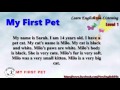 My First Pet Learn English via Listening Level 1 Unit 6