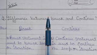 Difference between break and continue statement | Break Vs continue jump statement | IT Education