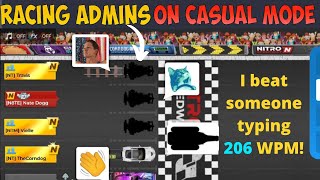 Nitro Type Racing ADMINS on Casual Mode