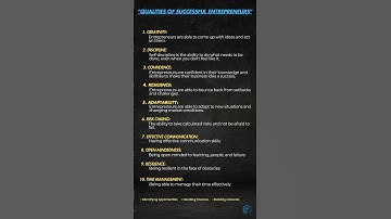 Qualities of successful entrepreneurs 💸📈 #entrepreneurs #businesstips #education
