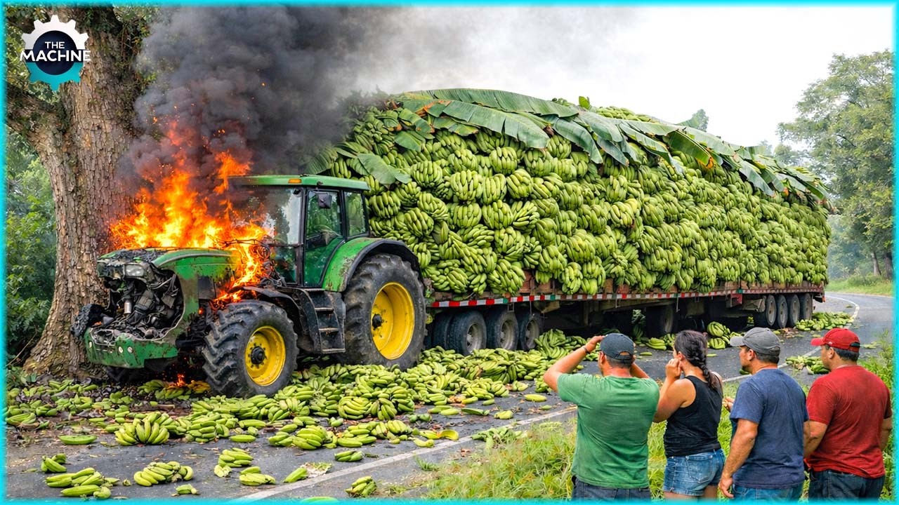 Transporting Tons of Bananas This Way - Production Line and Harvest | Agriculture Technology
