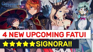 4 NEW UPCOMING Fatui Harbingers!  Singora & Scaramouche! | Genshin Impact