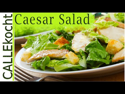 Video: Leckerer Caesar Salat mit Garnelen zu Hause