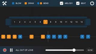 All out of Love - Harmonica Tab Tutorial Chromatic 14 Holes screenshot 2