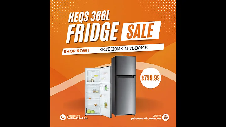FOR SALE!! HEQS 366L STAINLESS FRIDGE- BUY NOW!!!