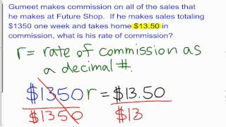 1.5 Calculating Income - Finding the Rate of Commission.wmv