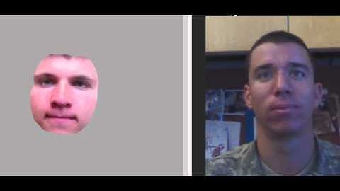 3D digital face created by Intel RealSense scan, controlled by a different person