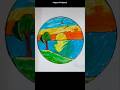 Easy Scenery Drawing / Nature Drawing in circle #drawing #nature #scenery #art #shorts #ytshorts