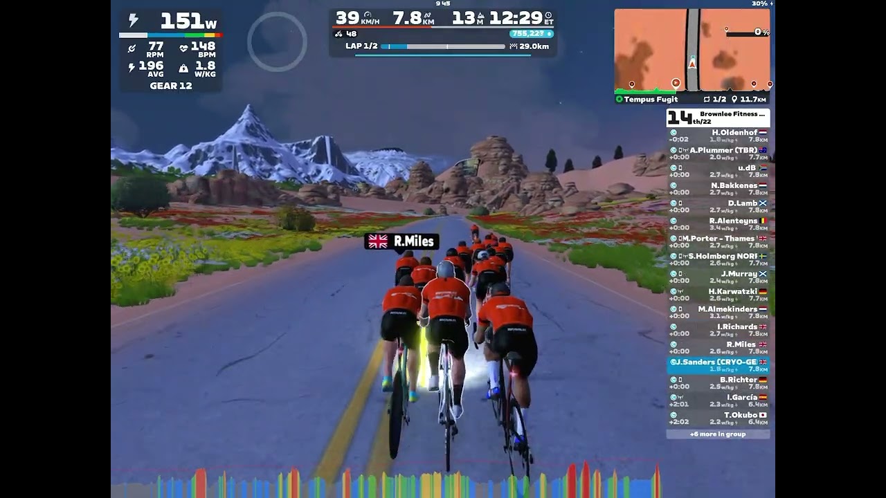 ZWIFT DOUBLE BUBBLE! Brownlee Fitness Chase Race (C)