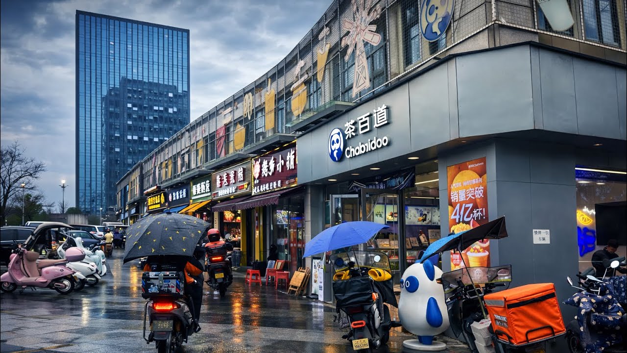 After Rain City Walk in China | Clean Streets & Cool Breeze | 4K Walk