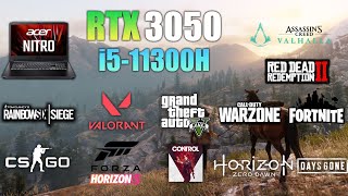 RTX 3050 i5 11300H : Test in 12 Games - Acer Nitro 5