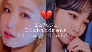 IZONE HINTS AND SIGNS THAT THEY WILL DISBAND