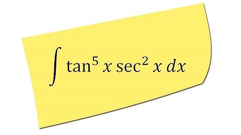 Find the Integral of tan^5x sec^2x using u-substitution