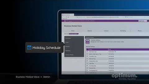 Optimum Business Hosted Voice Tutorial Chapter 5 Part 2 - Admin Features  - Holiday
