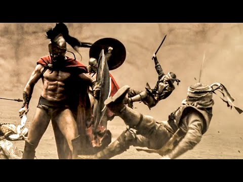 فيلم 300 مشهد قتال الملك ليونايدس