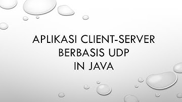 Aplikasi Client Server UDP dengan Java