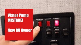 Does the RV water pump need to be on when connected to city water?  Newbie mistake!!