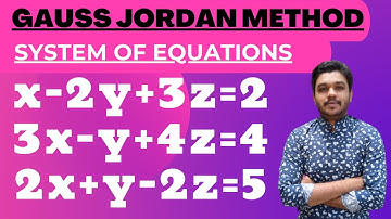 Gauss Jordan Method | System of Equation | Engineering maths | Mathspedia |
