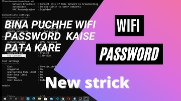 CMD : How to find your wifi password using cmd command prompt in Hindi