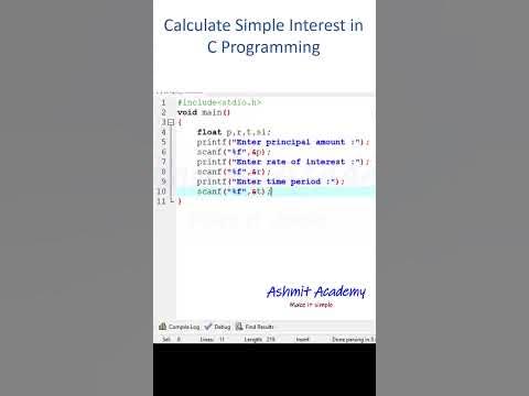 Learn C Programming: Calculate Simple Interest #CProgramming # ...