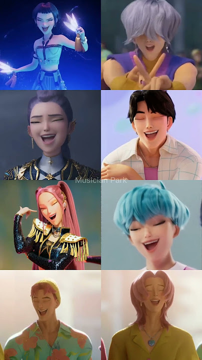 KPop Demon Hunters characters singing